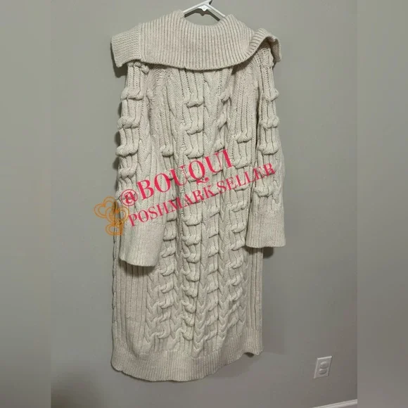 BLOGGERS FAV ZARA TEXTURED KNIT COAT CARDIGAN - Picture 3 of 7